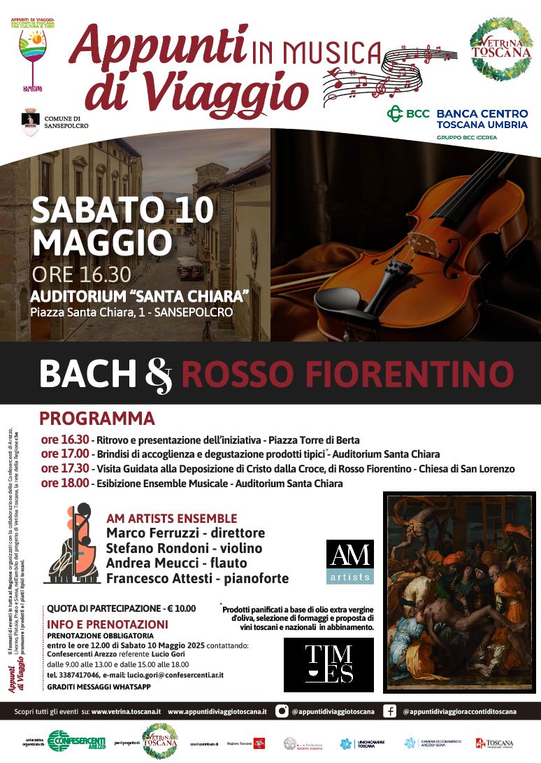 Confesercenti Arezzo, “Appunti di Viaggio” in musica a Sansepolcro