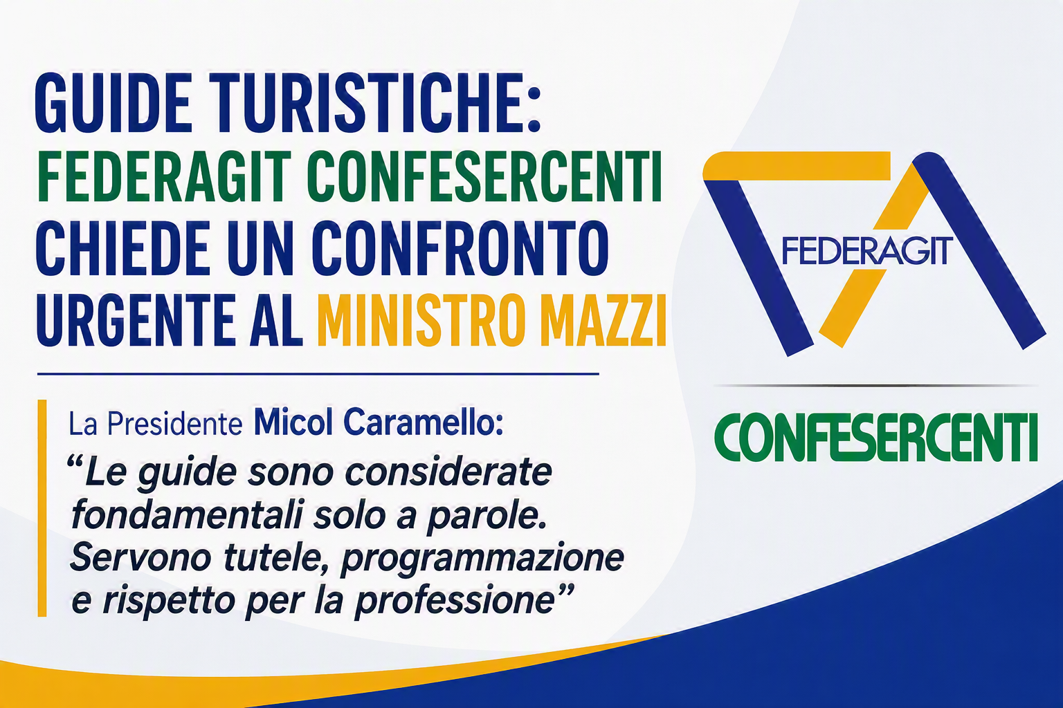 Guide turistiche: Federagit Confesercenti chiede un confronto urgente al ministro Mazzi